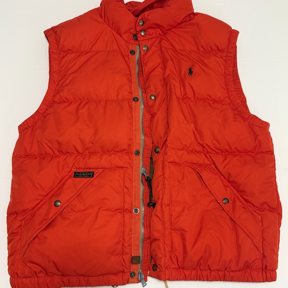 Ralph Lauren Orange Quilted Puffer Vest